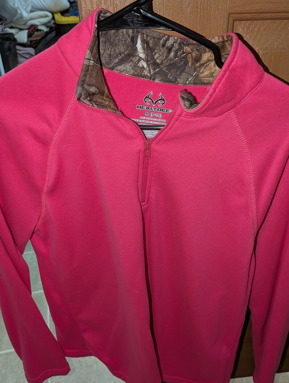 Realtree Women's Pink Half-Zip Fleece Pullover